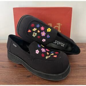 VTG Mudd Embroidered Neon Platform Loafers Phoebe Buffay Funky sz 9.5 with Box